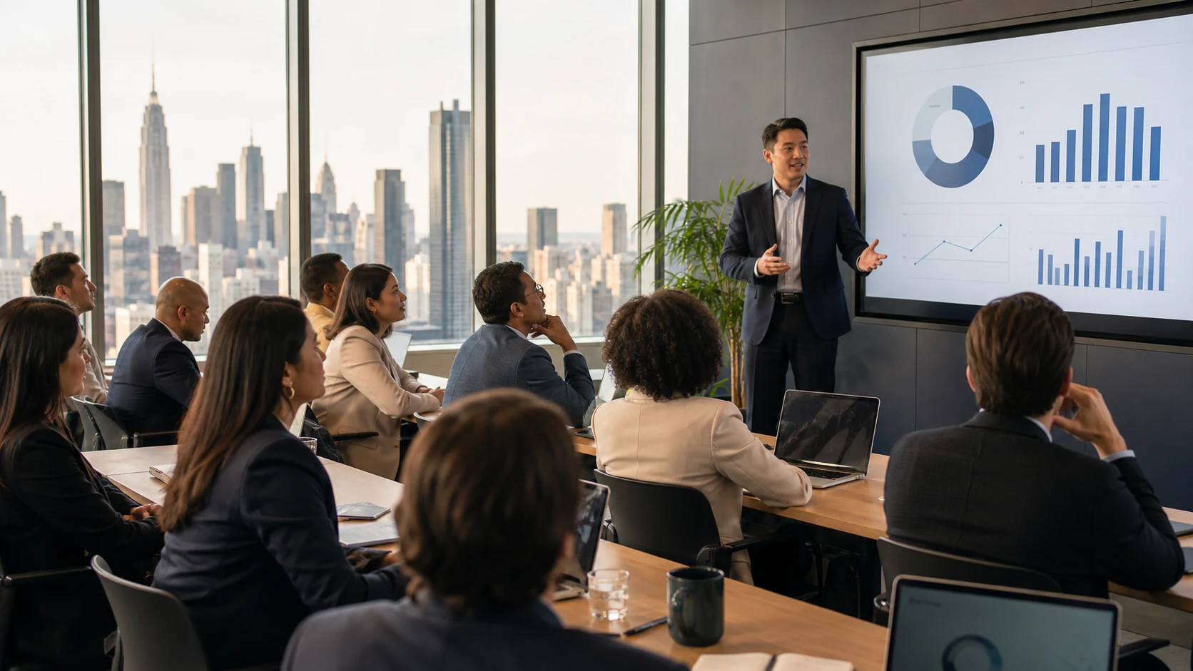 Finance professionals attending a live online US CPA preparation workshop