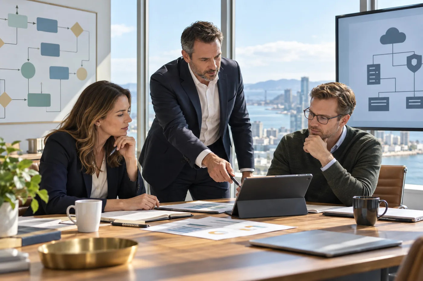 Internal audit and finance professionals collaborating across assurance controls and business performance