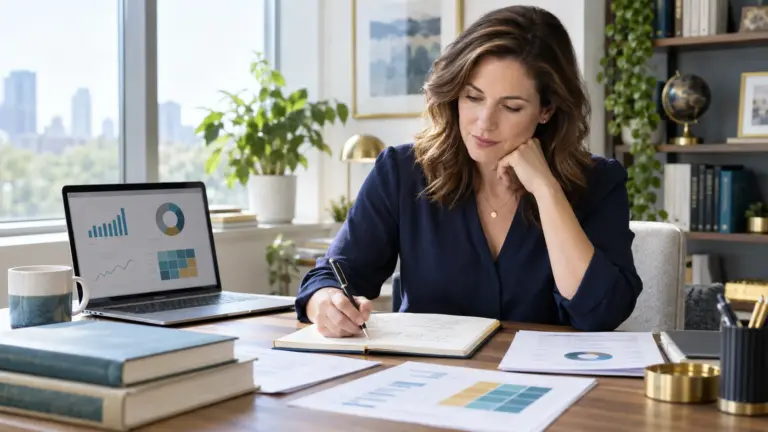 Professional preparing for the Certified Internal Auditor exam in a bright study setting