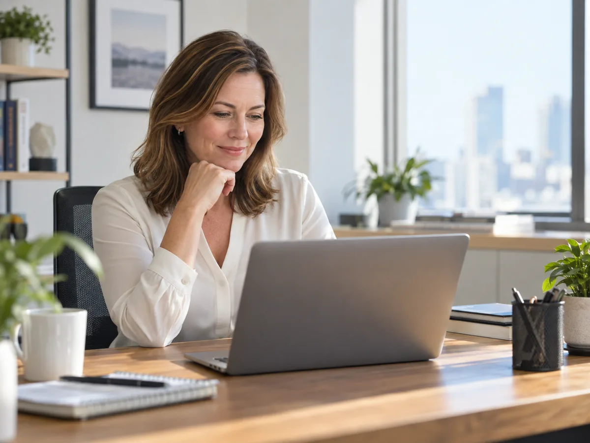 Internal-audit professional checking an official CIA exam result notification