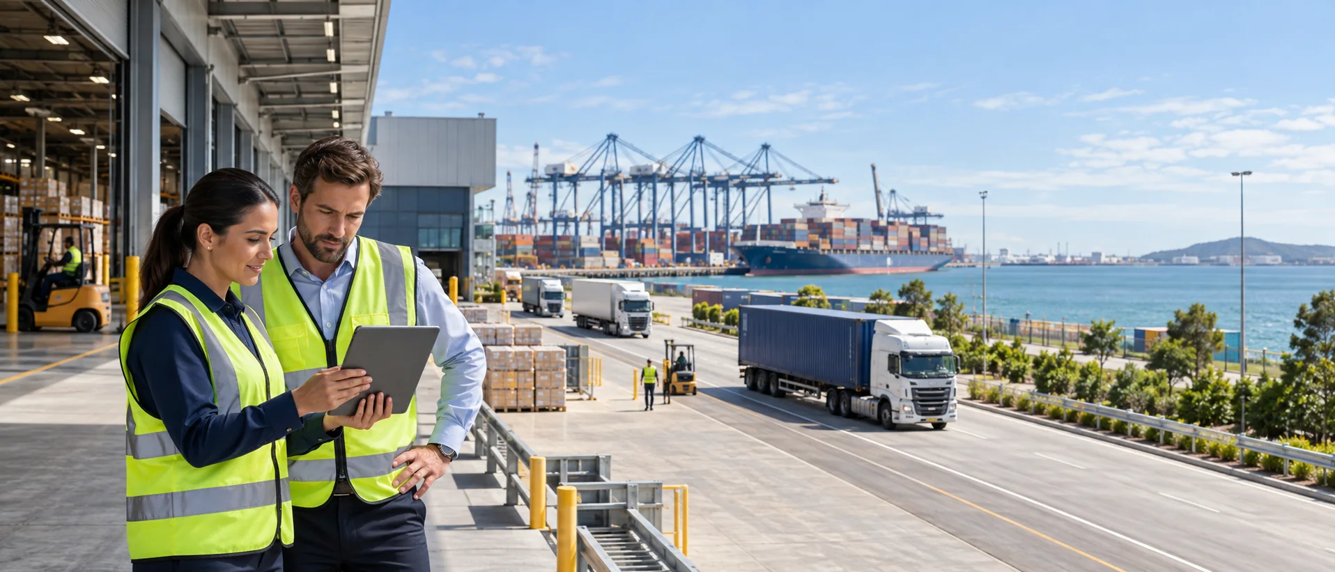 Australian supply chain professionals reviewing logistics operations