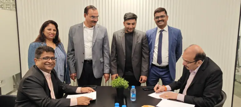 EduDelphi and Zoho leaders at the Authorized Training Partner signing ceremony in Dubai