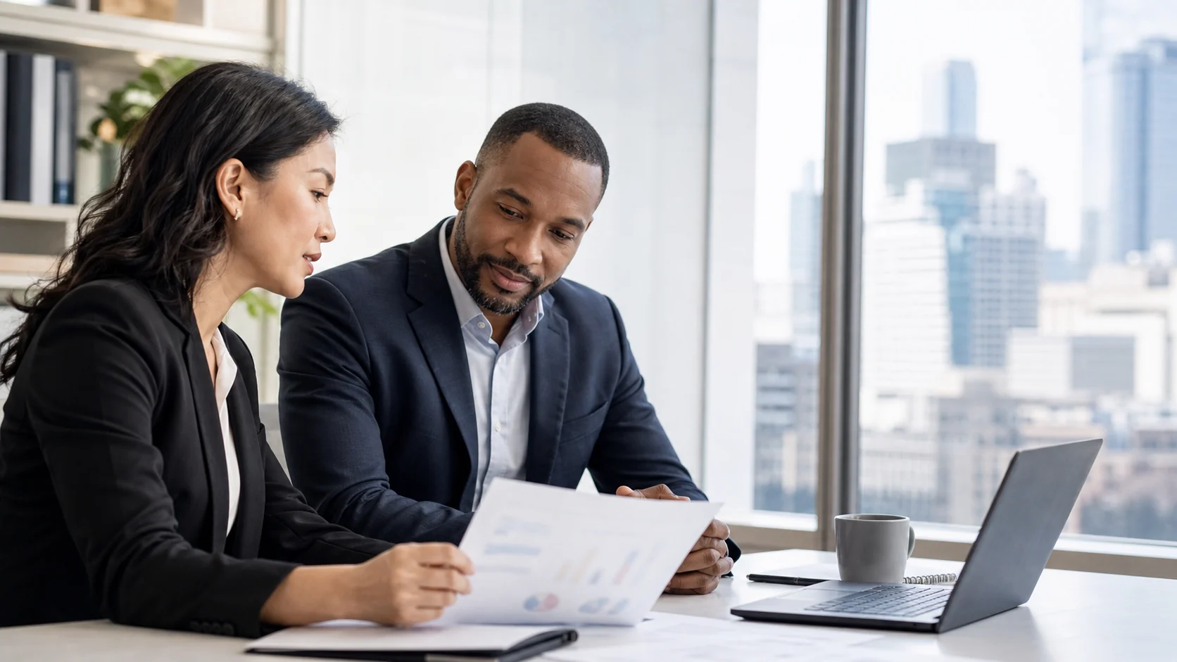 Financial-crime professionals reviewing an AML investigation summary