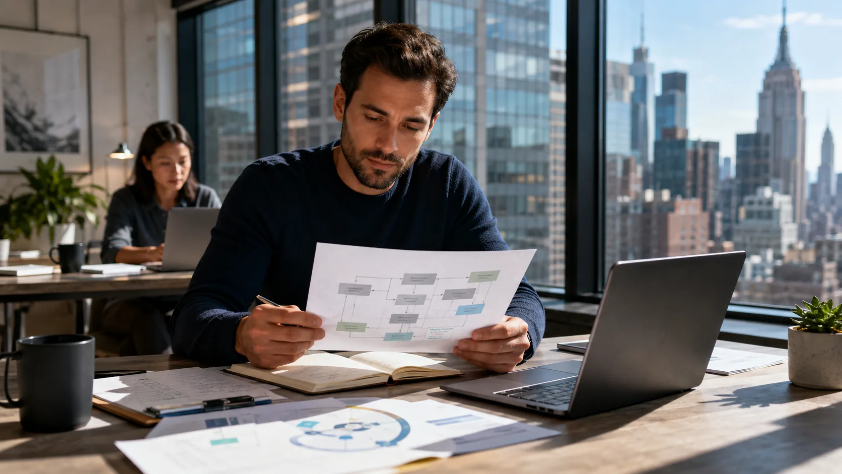 Professional reviewing ISO 27001 implementation study resources